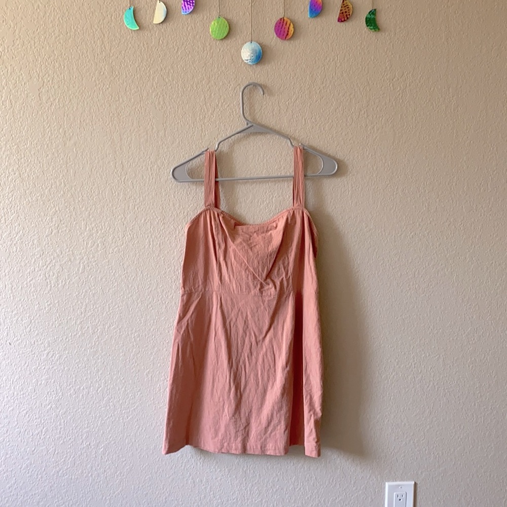 Pacsun orangey pink linen dress size large